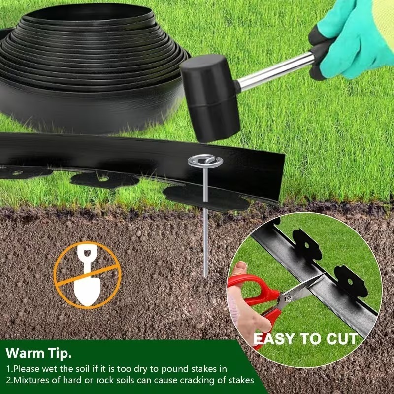 Divisor de borde negro con bor - Smart Garden Edging reseña y precio