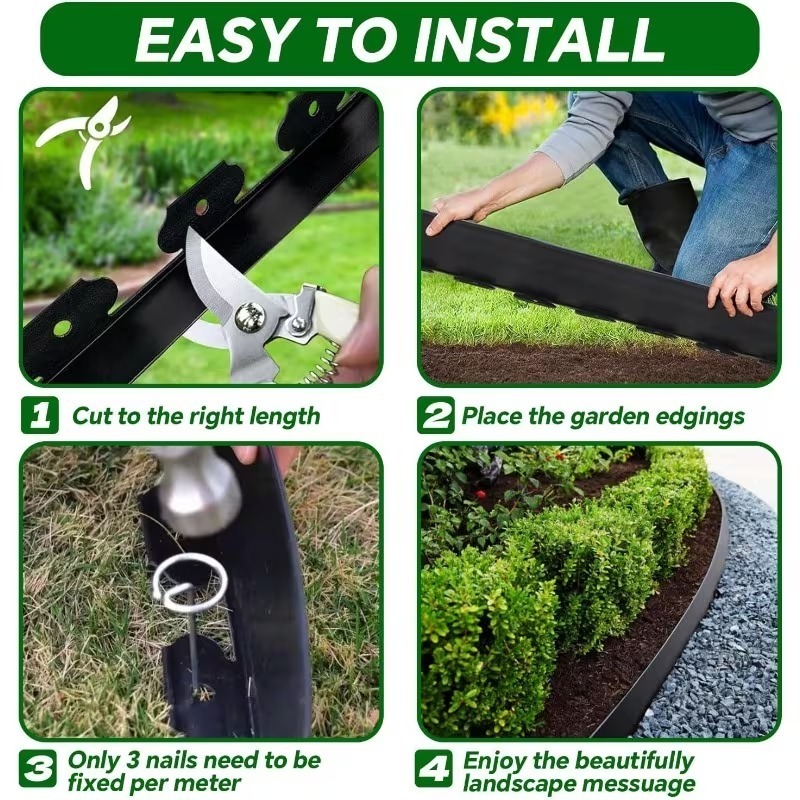 Divisor de borde negro con bor - Smart Garden Edging reseña y precio