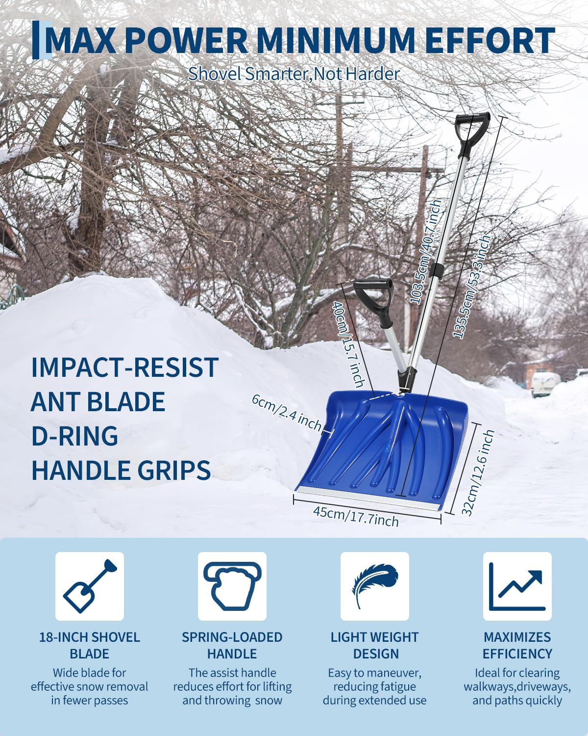Pala de nieve ergonómica con m - Smart Garden Edging reseña y precio
