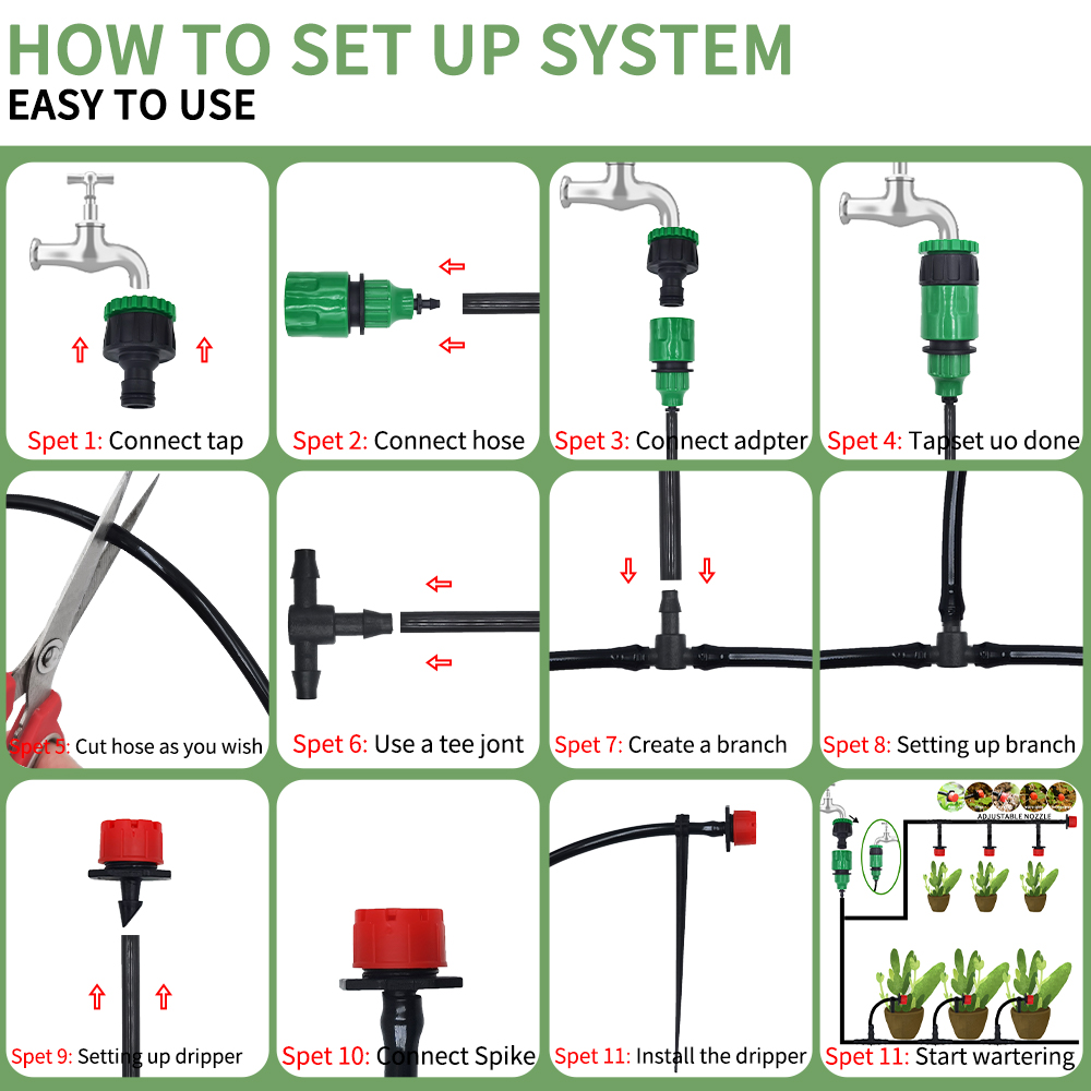 Sistema de riego por microgote - Smart Garden Irrigation System reseña y precio
